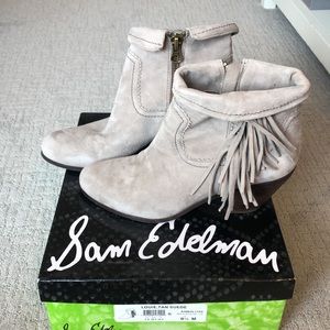 Sam Edelman Tan Suede Heeled Booties